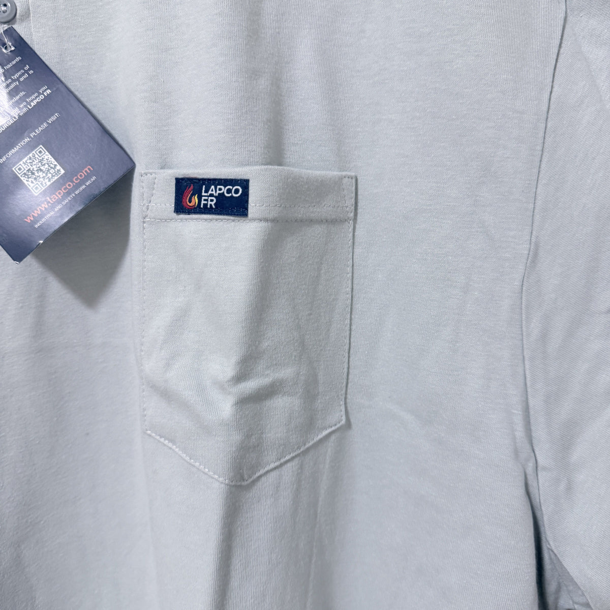 LAPCO FR Henley Tee Lot of 5, Gray, 5XL Tall, Flame Resistant CAT 2