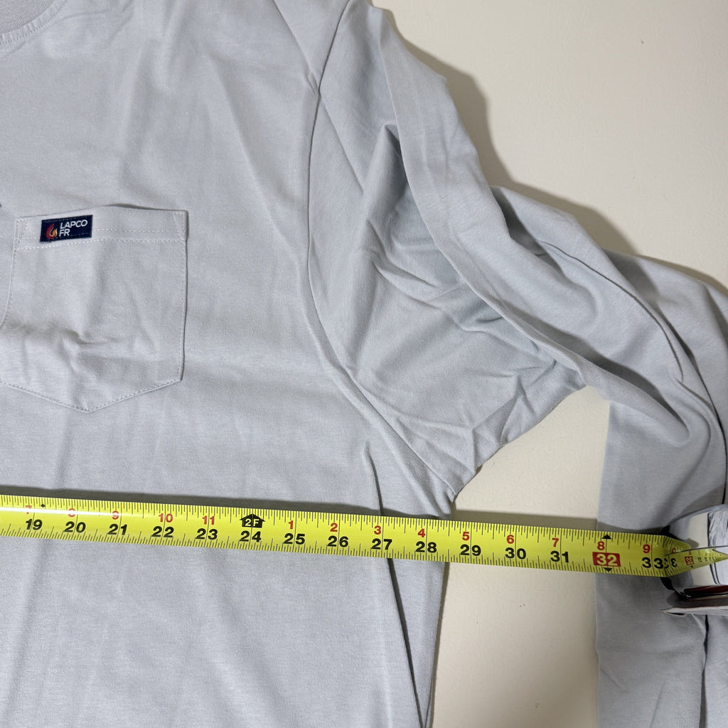 LAPCO FR Henley Tee Lot of 5, Gray, 5XL Tall, Flame Resistant CAT 2