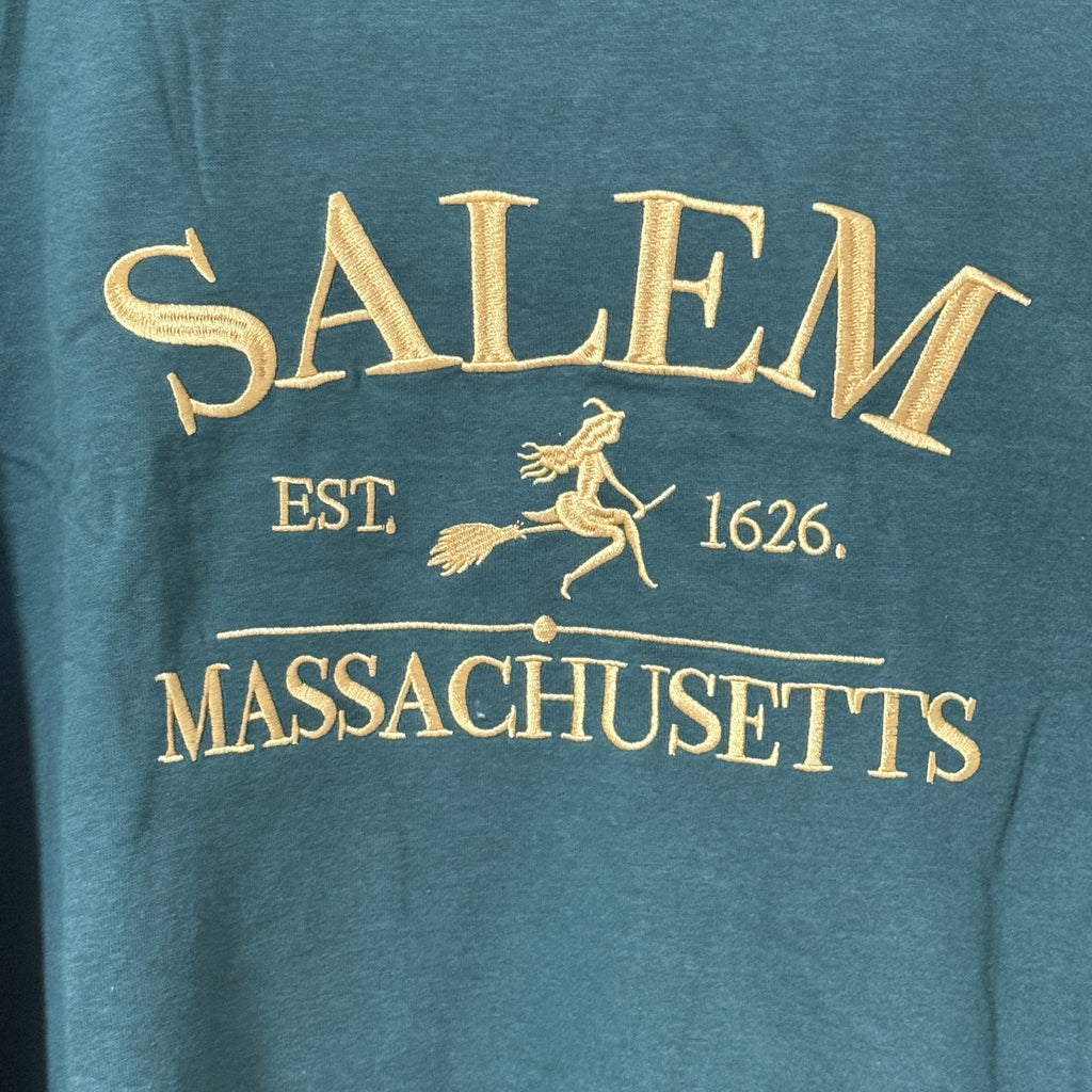 Salem Massachusetts Est. 1626 Embroidered Sweatshirt, Green, 2XL