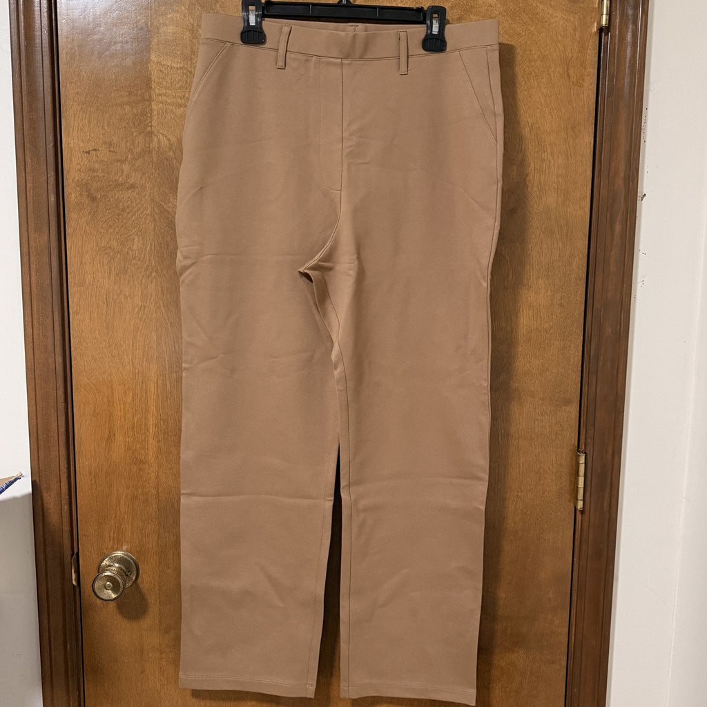 Quince Ultra-Stretch Ponte Straight Leg Pants, Roasted Pecan, XL