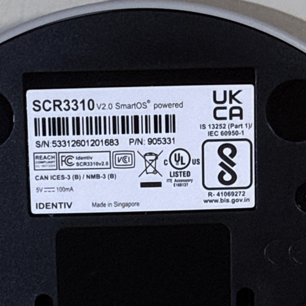Identiv SCR3310v2.0 USB Smart Card Reader for CAC and PIV Cards