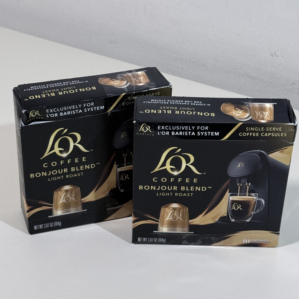 L'OR Bonjour Blend Coffee Capsules, 20 Count (2 Boxes), BB 02/2027