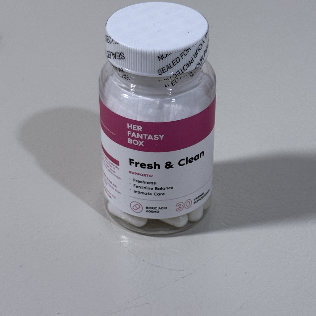 Her Fantasy Box Boric Acid 600 mg, 30 Suppositories, Exp 08/2029