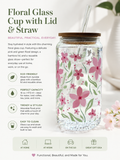 Pink Floral Class Cup
