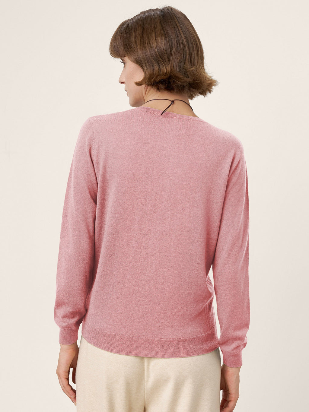 100% Extra-Fine Merino Wool Essential Crew Neck Knit Sweater BRIDGET