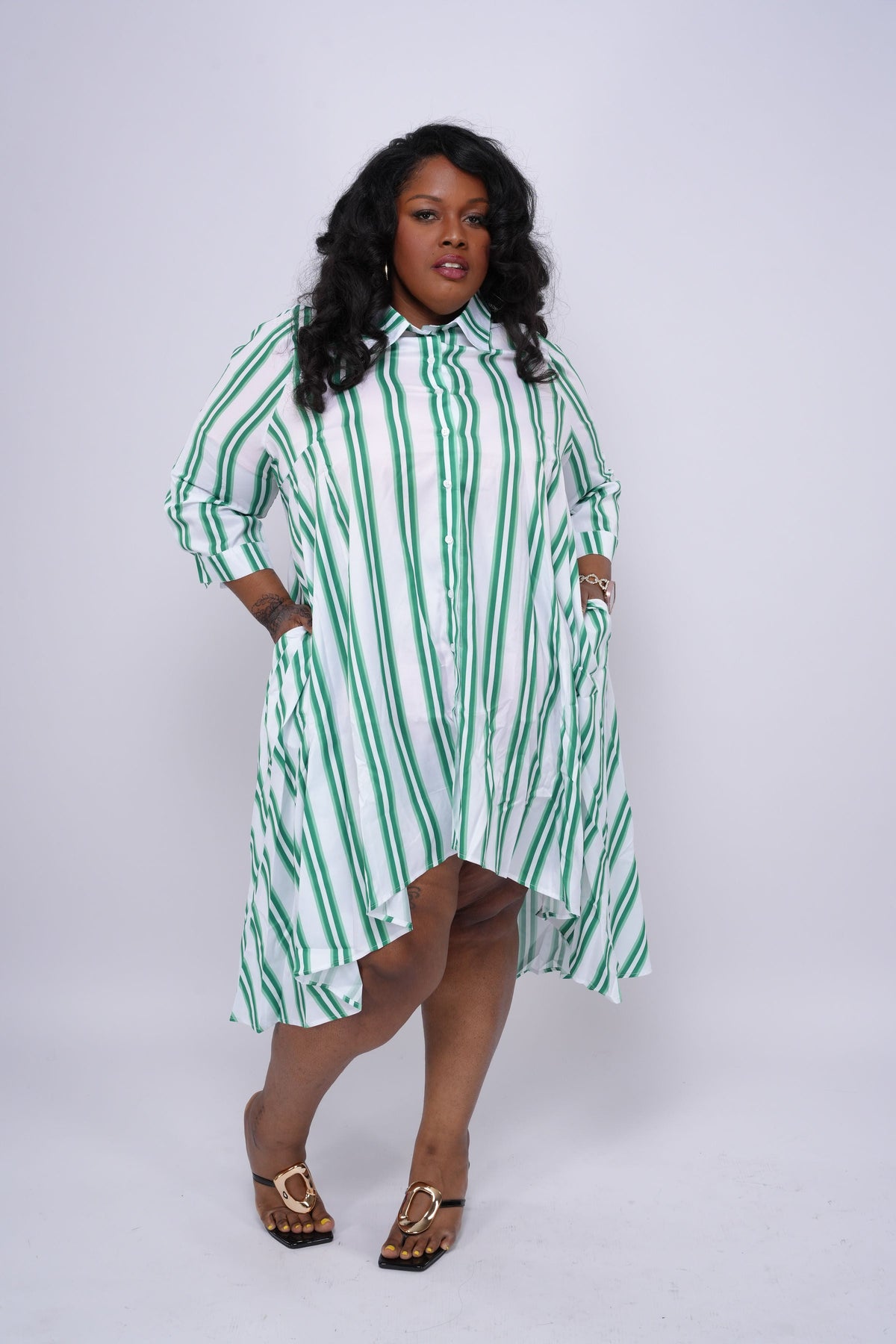 Stripe Shirt Dress