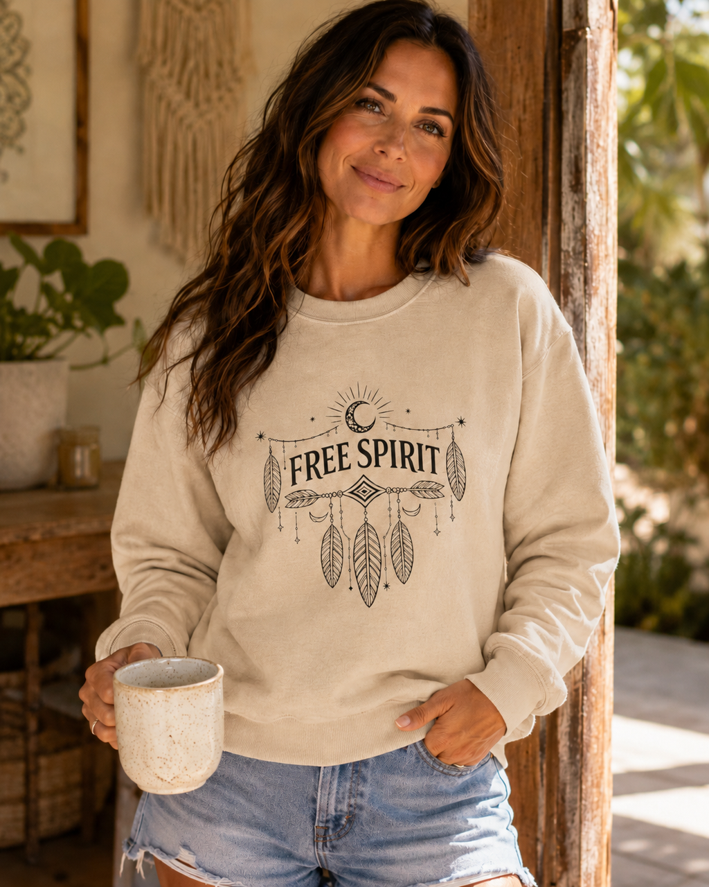 Free Spirit Dreamcatcher Crewneck Sweatshirt