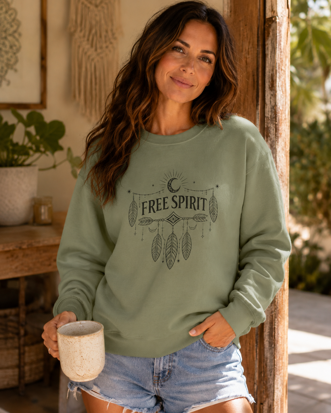 Free Spirit Dreamcatcher Crewneck Sweatshirt