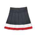 Black white red kids girls team active pleated skirt