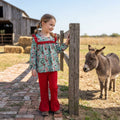 Christmas boots cactus tunic pants western girls clothes