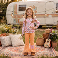 Bow skull top pants kids girls Halloween outfits