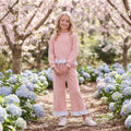 Long sleeves cotton plaid ruffle kids girls outfits