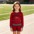 Long sleeves hog vinyl top shorts girls team outfits