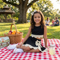 Sleeveless plaid scallop black girls summer active wear set