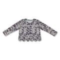 Long sleeves camo scallop kids girls top