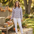 Long sleeves grey camo adult women active top