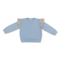 Long sleeves stripe light blue cotton kids girls fall top