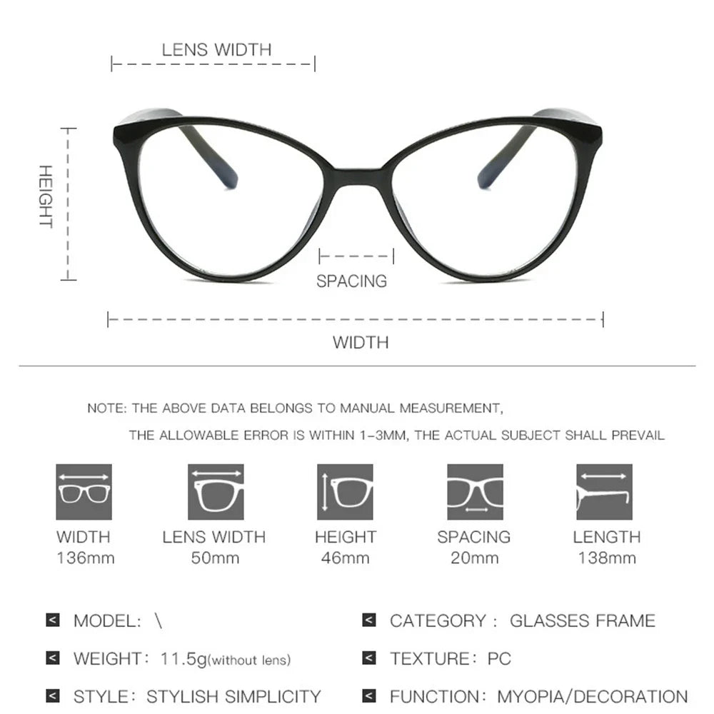 VIVIBEE Women Cat Eye Blue Light Blocking Glasses Office Computer Glasses Frame Female Leopard Ladies 2026 Fashion Goggles