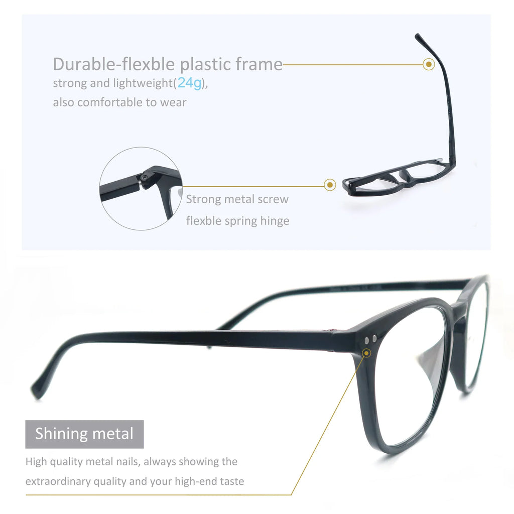 MODFANSR Reading Glasses Women Colorful Frame Readers Ladies Lightweight Flexible Spring Hinge Presbyopic Eyeglasses