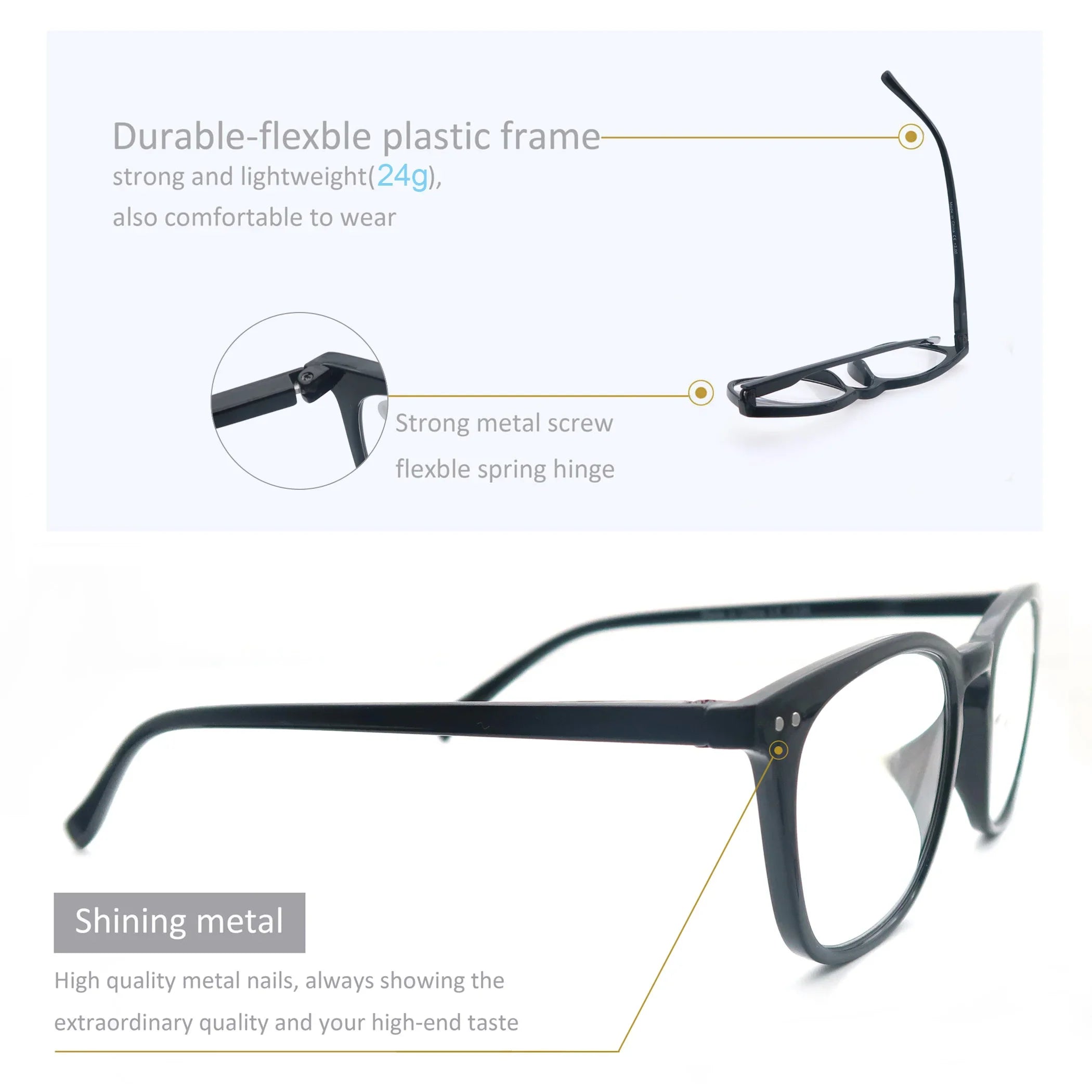 MODFANSR Reading Glasses Women Colorful Frame Readers Ladies Lightweight Flexible Spring Hinge Presbyopic Eyeglasses