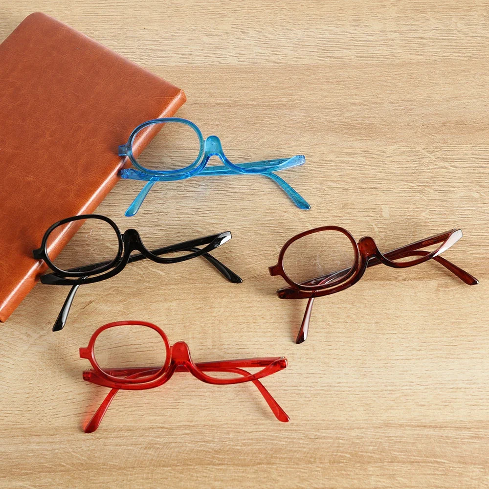 1PC Magnifying Glasses Rotating Makeup Reading Glasses Elder Folding Eyeglasses Cosmetic General +1.0+1.5+2.0+2.5+3.0+3.5+4.0