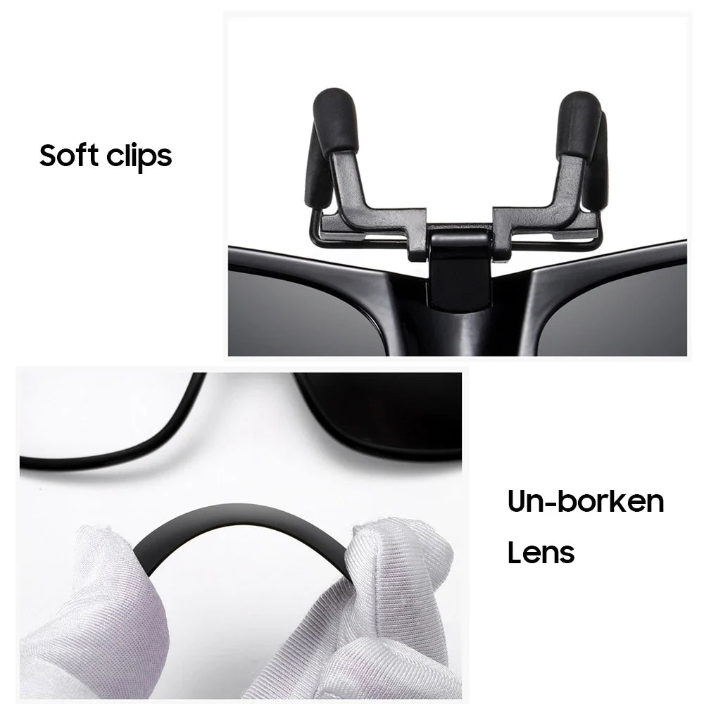 VIVIBEE 2026 Polarized Pilot Flip Up Clip on Sunglasses Men Photochromic Polarised Women Sun Glasses Color Change Night Driving