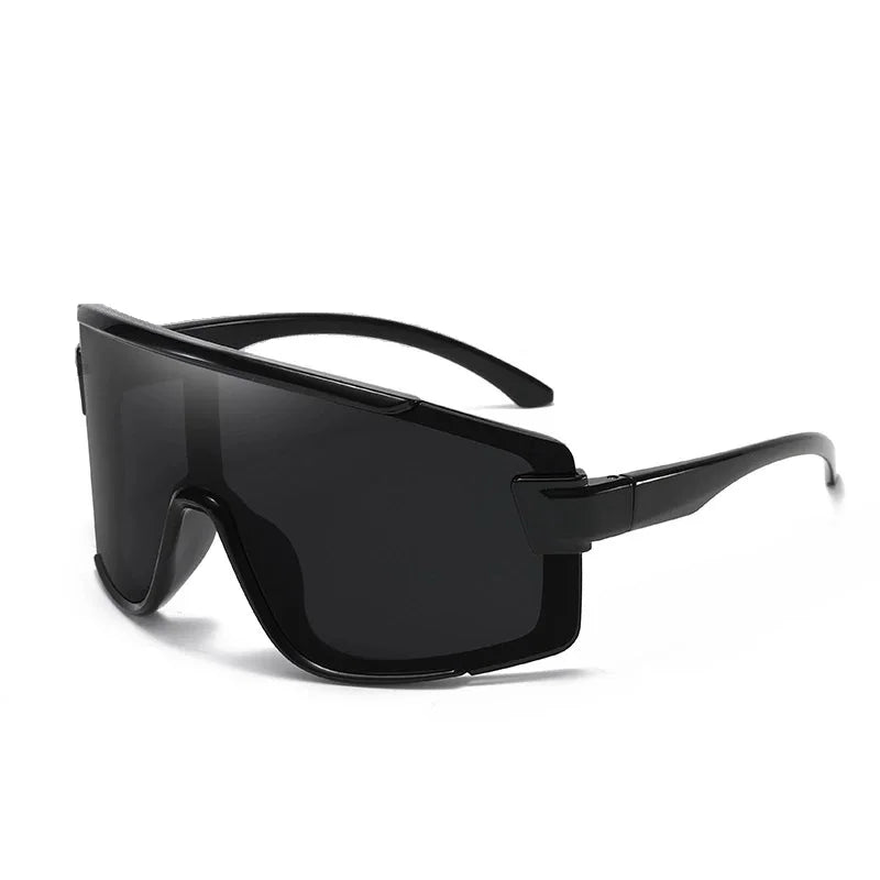 Shield Visor Mask Sunglasses Women Men Oversized Windproof Glasses One Peice Big Frame Goggles Shades Sport UV400 Gafas