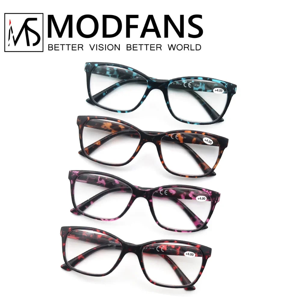 Oversized Reading Glasses Women Rectangle Leopard Frame Readers Presbyopic Eyeglasses Magnification Strength +1.0 to+4.0