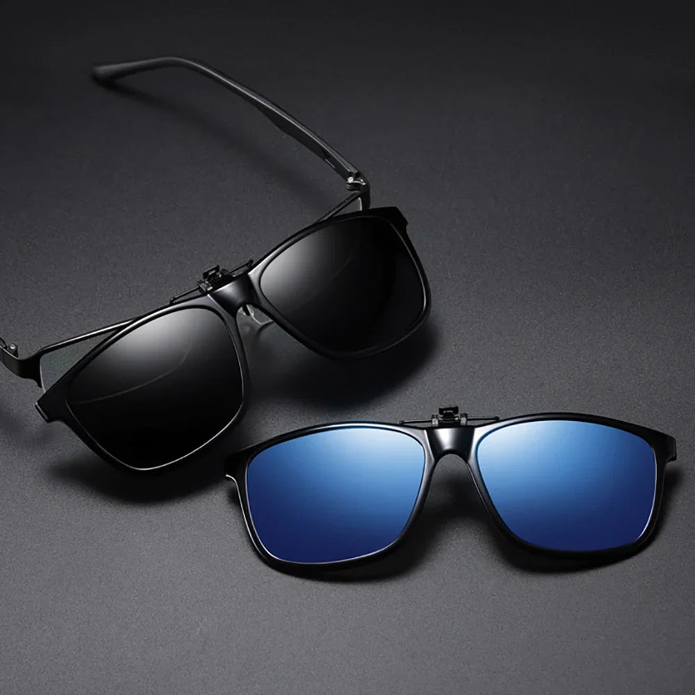 VIVIBEE 2026 Polarized Pilot Flip Up Clip on Sunglasses Men Photochromic Polarised Women Sun Glasses Color Change Night Driving