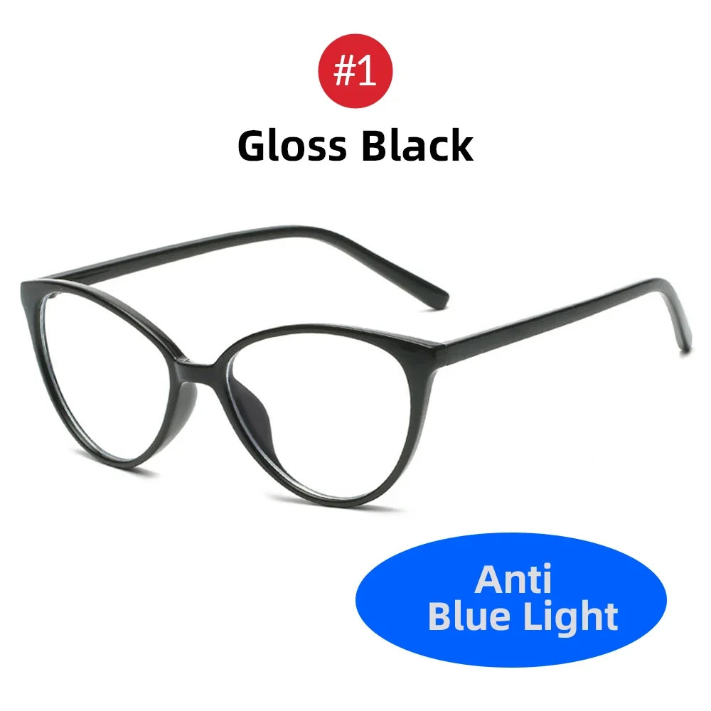 VIVIBEE Women Cat Eye Blue Light Blocking Glasses Office Computer Glasses Frame Female Leopard Ladies 2026 Fashion Goggles