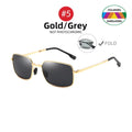 VIVIBEE Men Folding Photochromic Sunglasses with Polarized Lens Rectangle Metal Summer Male Shades 2026 Trending Products