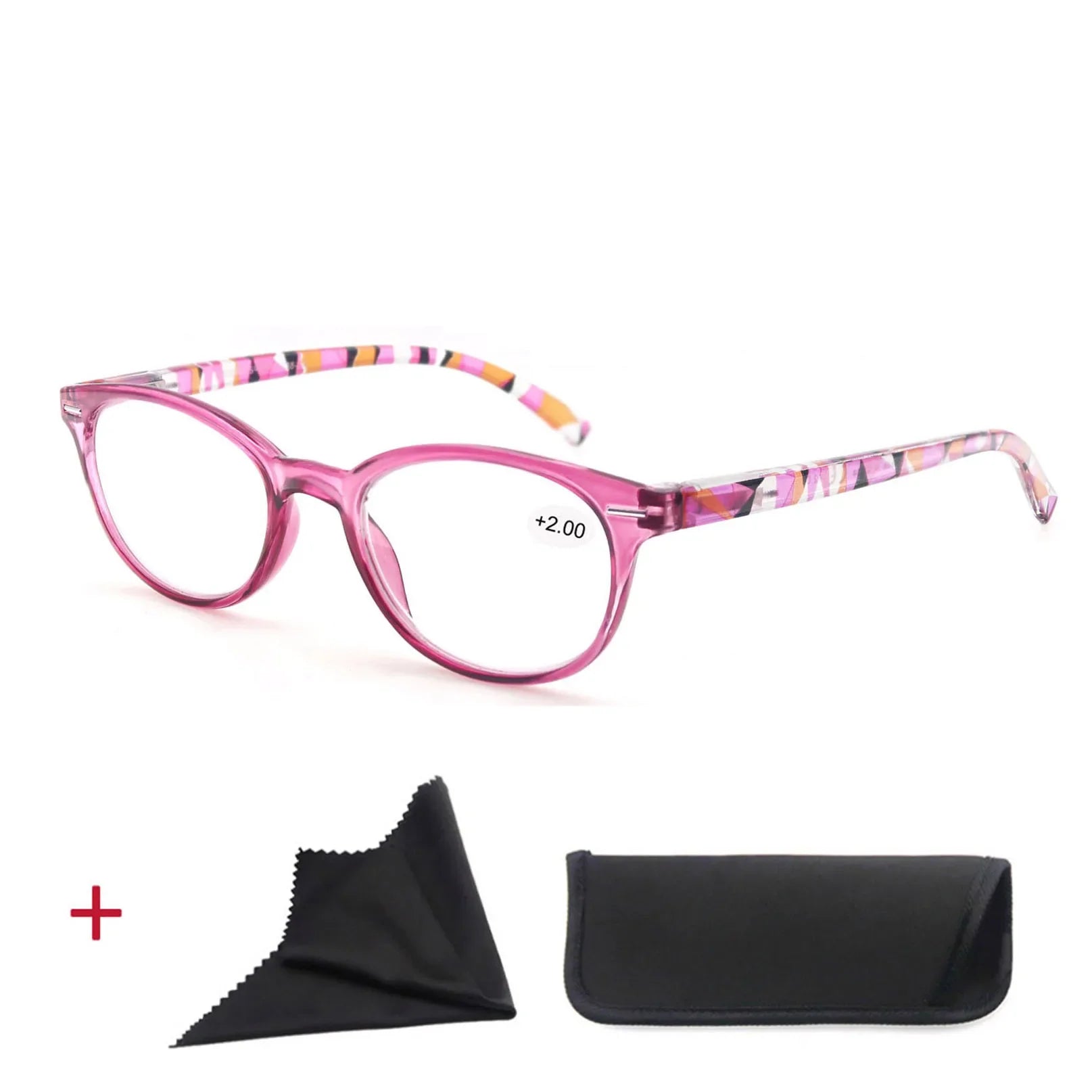 Reading Glasses Women Oval Colorful Frame Readers Hyperopia Presbyopia Vision Care Eyewear with Flexible Spring Hinge