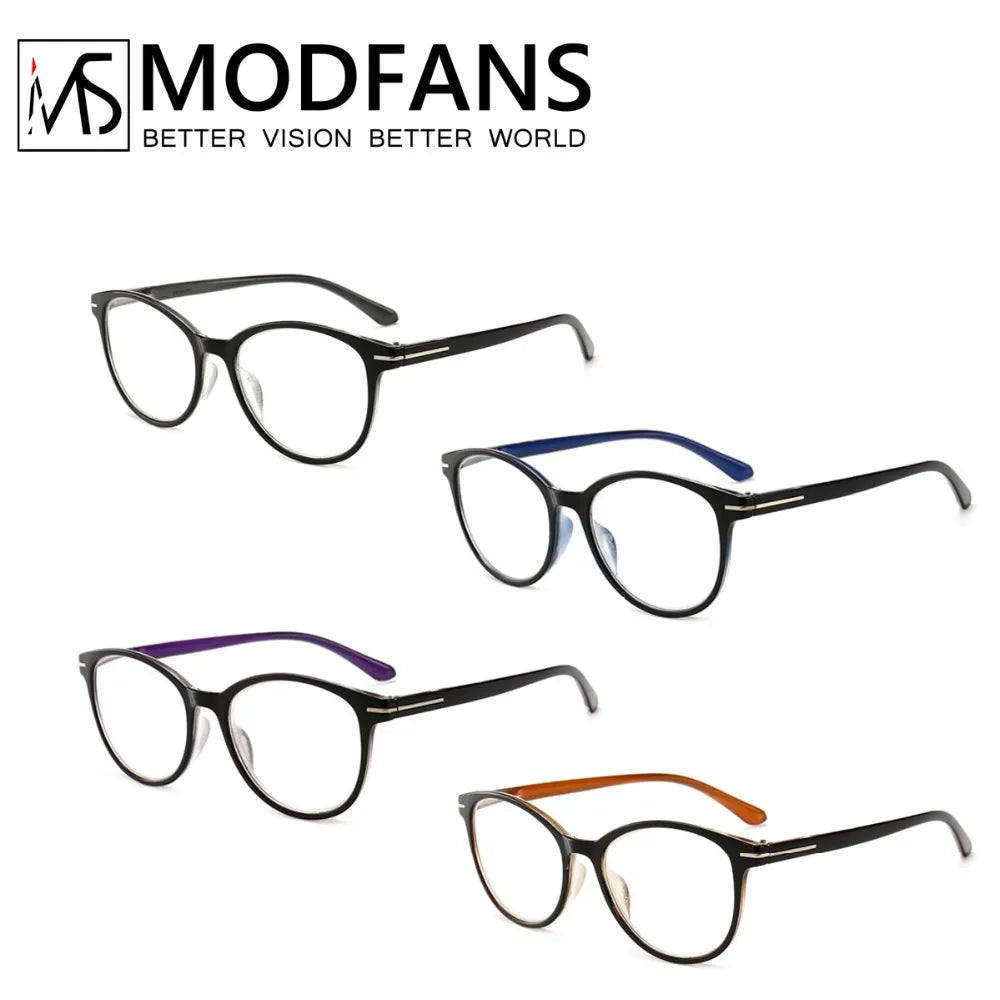 Reading Glasses Women Round Frame Readers Silver Metal Decoration Presbyopic Glasses Magnification Strength1.5 2.5 3 3.5 4