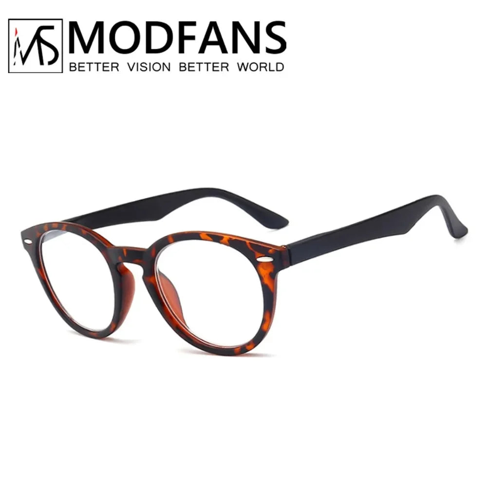 Women Reading Glasses Vintage Classic Round Readers High quality Leopard Presbyopic Spectacles with Spring Hinge
