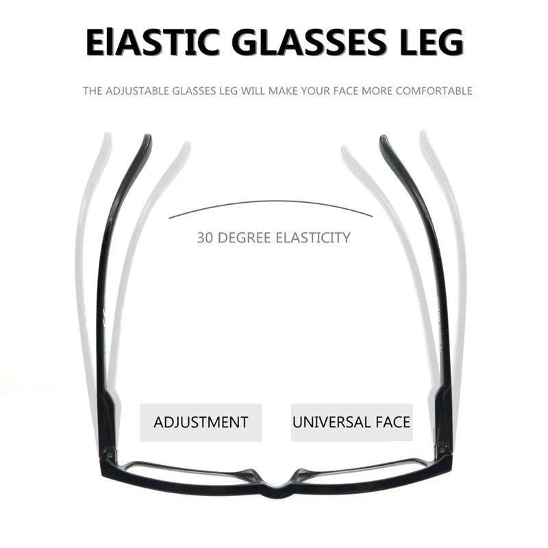 Reading Glasses Men Women Rectangle Frame Clear Lens Black Eyeglasses Presbyopic Ultralight Diopter Male Sight 1.0 1.25 1.75 2.0