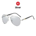 VIVIBEE Photochromic Sunglasses Mens Aviation Polarized UV400 Day and Night Vision Driving Sun Glasses Women Titanium Goggles