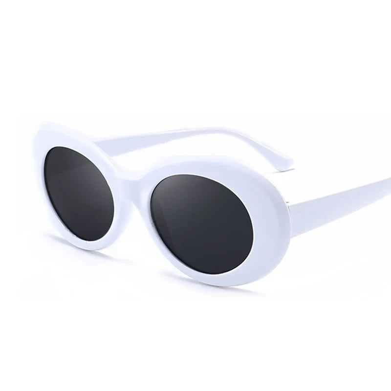 VIVIBEE Fashion Small Yellow Frame Vintage Style Oval Clout Hip Hop Glasses UV400 Women Sunglasses
