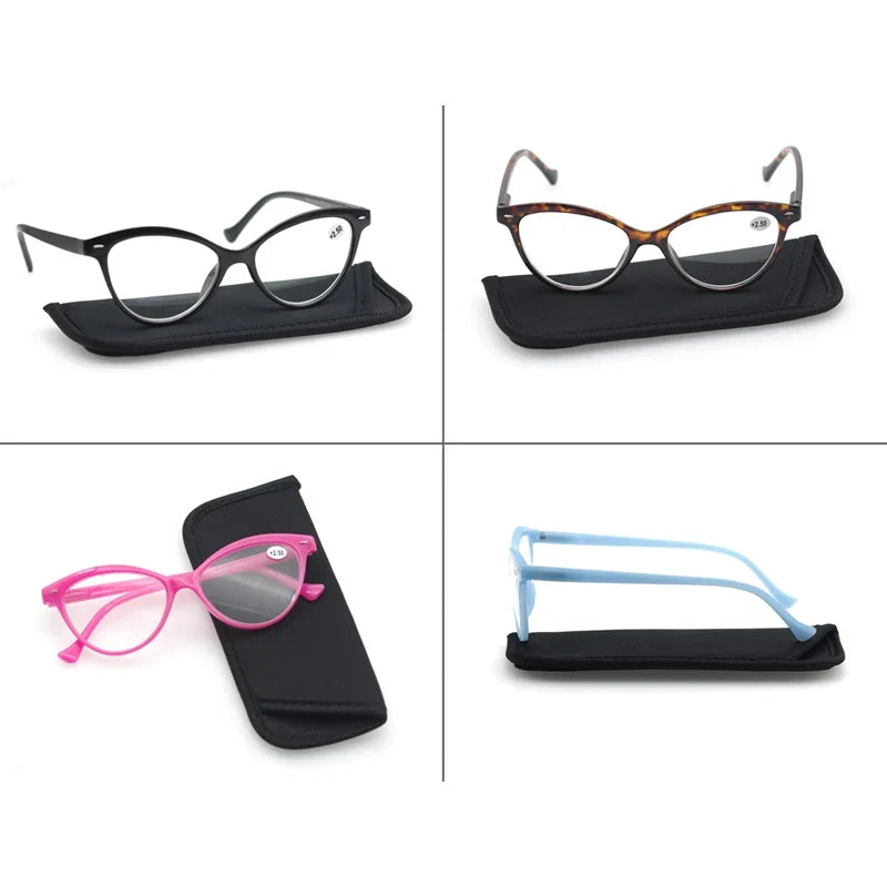 Small face Women Reading Glasses Cat Eye Vintage Fashion Eyeglass Cateye Retro Clear Lens Ladies Ultralight Diopter +1.25 +2.0