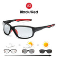 VIVIBEE Men Photochromic Sunglasses Polarized Golf Women Cycling UV400 Color Changing Black Sun Glasses Outdoor Sports Goggles