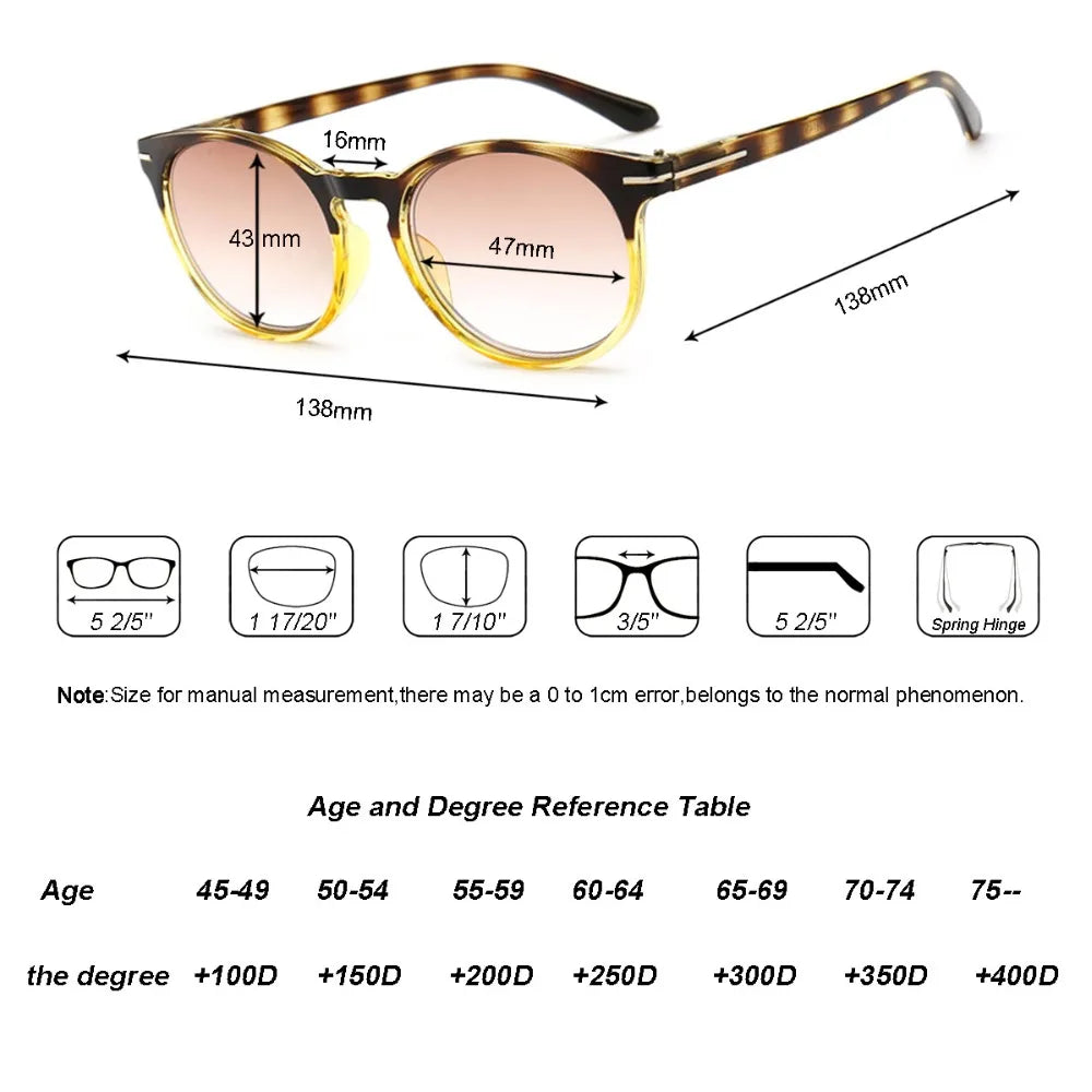 Tinted Reading Glasses Men Women Sun Readers Grey Gradient UV400 Protection Lens Magnifying Sun Glasses Reading