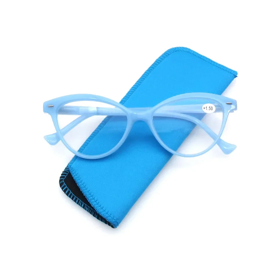 Small face Women Reading Glasses Cat Eye Vintage Fashion Eyeglass Cateye Retro Clear Lens Ladies Ultralight Diopter +1.25 +2.0