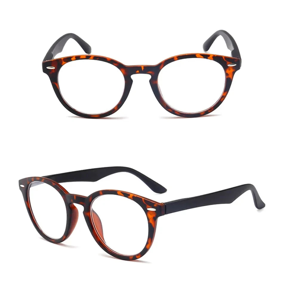 Women Reading Glasses Vintage Classic Round Readers High quality Leopard Presbyopic Spectacles with Spring Hinge