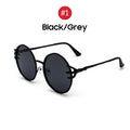 VIVIBEE Retro Skull Claw Round Sunglasses for Women Fishion 2026 Trending Product Gothic Sun Glasses Gold Metal Frame Shades