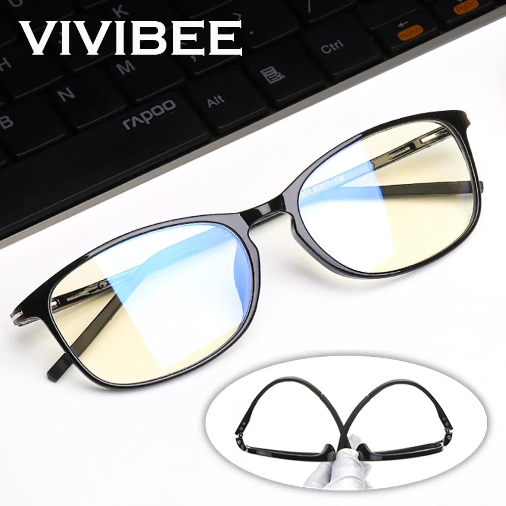 VIVIBEE Anti Blue Light Glasses Men Bluelight Radiation Women TR90 Computer  Gaming Ray Blocking UV Komputer Eyewear