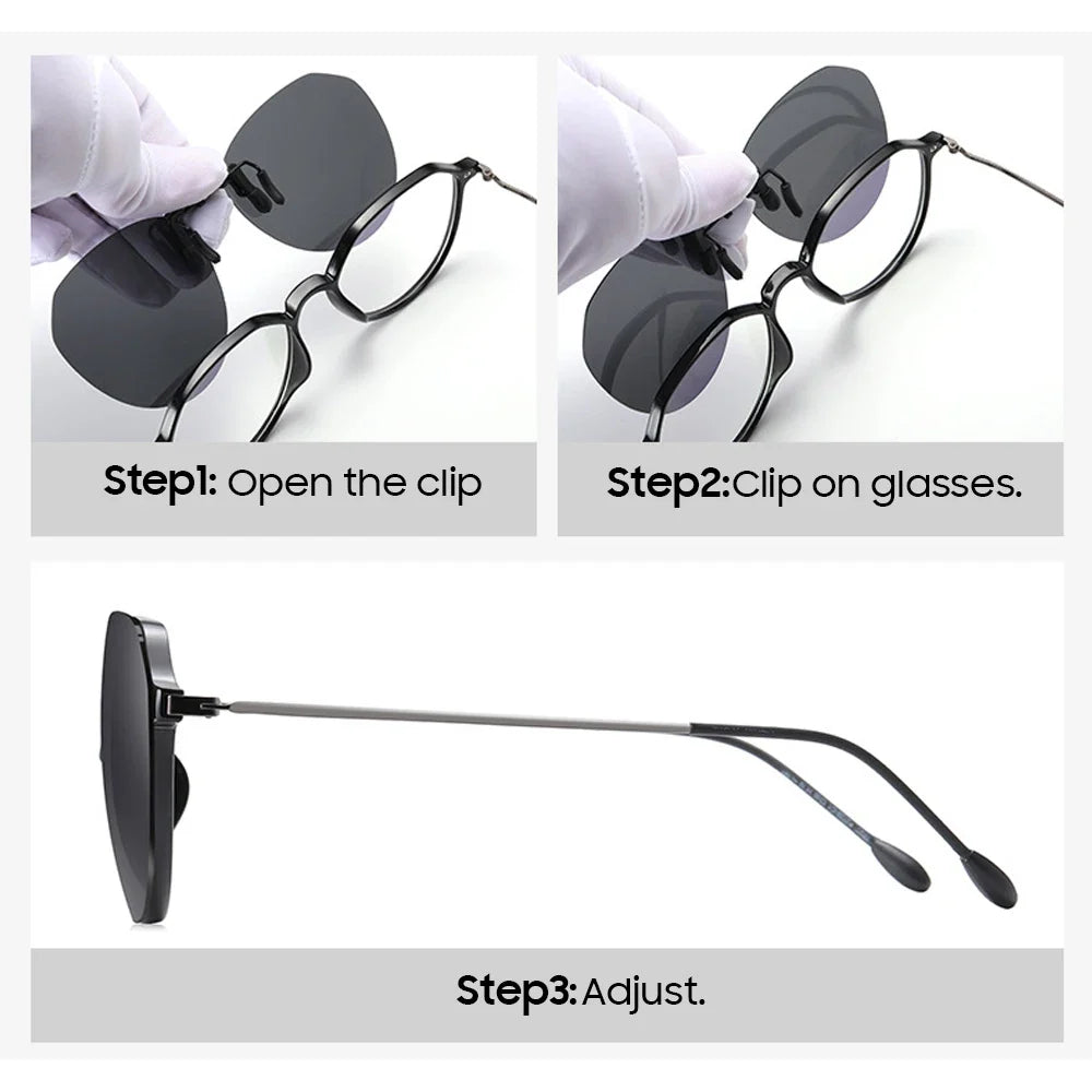 VIVIBEE Big Size Flip Up Clip on Sunglasses Polarized Gradient Grey Lens Oversized Driving UV400  Fishing Accessory