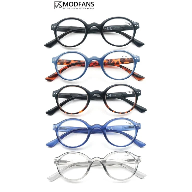 Reading Glasses for Men Women Classic Round Readers Eyeglasses High Qulity Spring Hinge Hyperopic Presbyopia +1.0 to +4.0