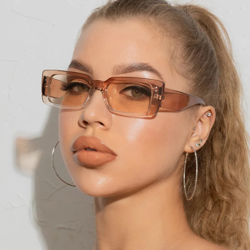 Small Rectangle Sunglasses Women Vintage Brand Designer Men Square Sun Glasses Shades Female UV400 Oculos Eyewear