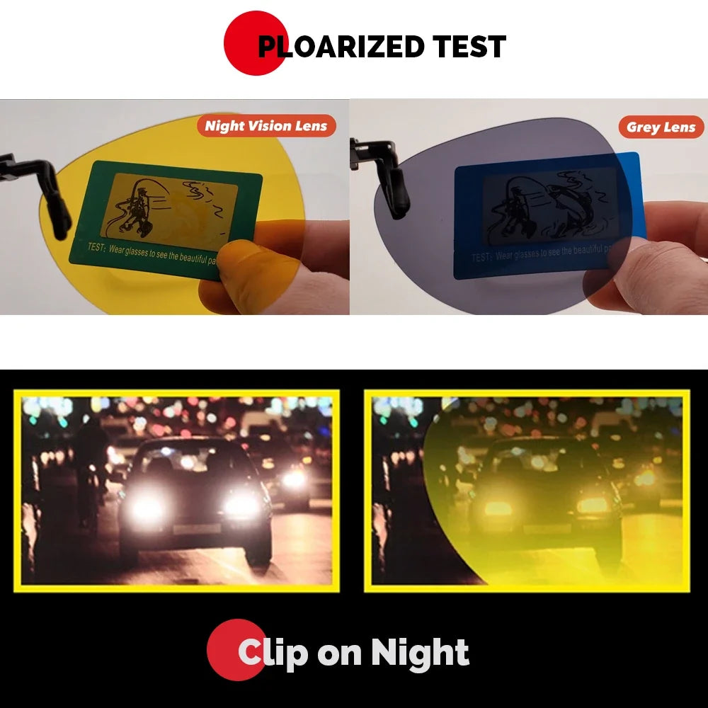 VIVIBEE Rimless Pilot Flip Up Clip on Sunglasses Oversized Men Polarized Clips Aviation Big Size Driving Women UV400 Glasses