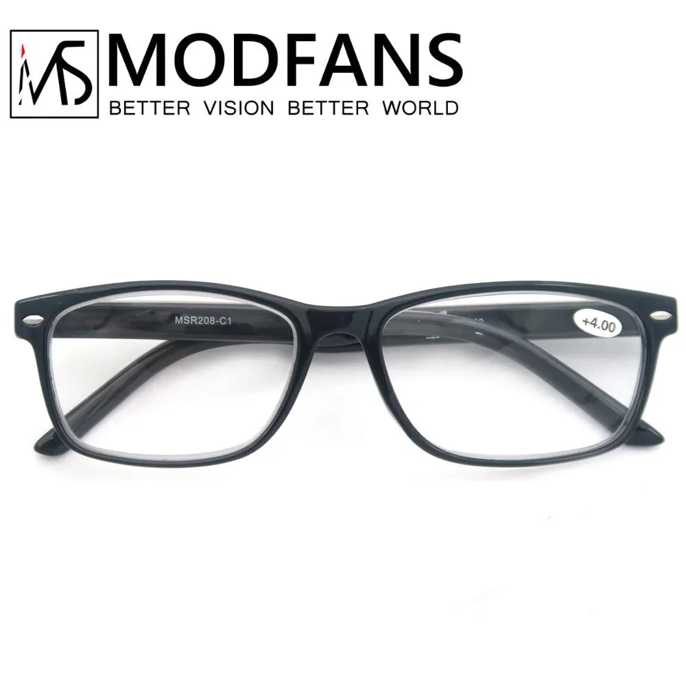 Women Reading Glasses Men Readers Eyeglasses Classic Rectangle Frame Design Flexble Spring Hinge wirh Diopter +1.0 to +4.0