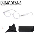 Women Round Classic Frame Presbyopic Glasses for Reading Men Reading Glasses Lightweight Spring Hinge with Diopter +1.0 to +4.0